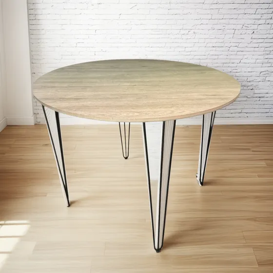 Mesa Redonda Madera 100 Cm Diametro Living Comedor Oficina 