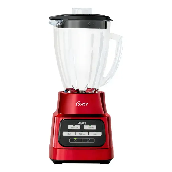Licuadora Oster One Touch 3 Velocidades Color Rojo
