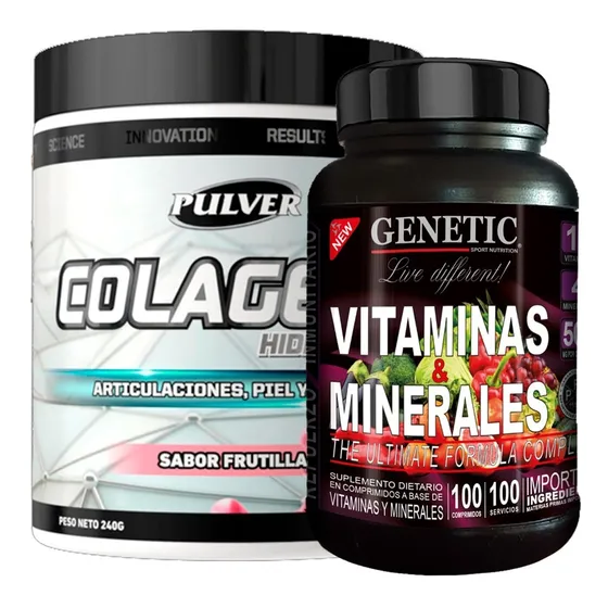 Huesos Sanos Defensas Colágeno + Vitaminas Minerales Genetic