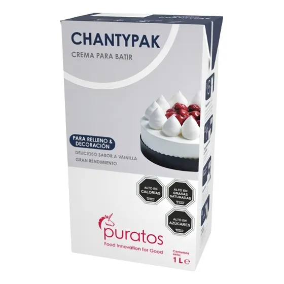 Crema Chantilly Veg Chantypak Puratos 1lt Rendimiento Optimo