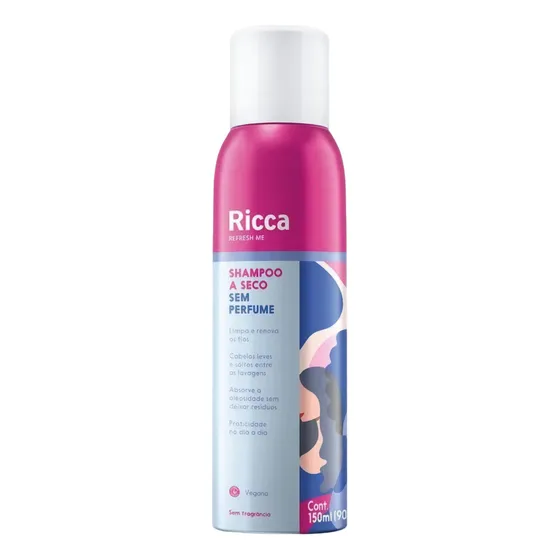 Shampoo A Seco Belliz Sem Perfume Ricca Refresh Me 150ml
