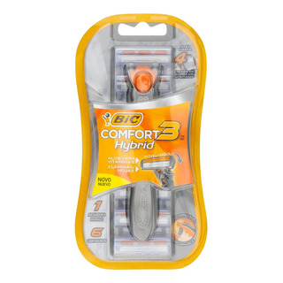 Afeitadora Bic Hybrid Comfort 3 Maquina De Afeitar + 6 Repuestos Recargable Hombre Masculina Depilar Afeitar Rasurar Afeitadora Bic Hybrid Comfort 3 Maquina De Afeitar + 6 Repuestos Recargable Hombre Masculina Depilar Afeitar Rasurar