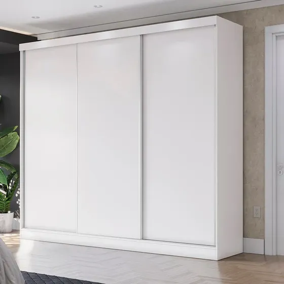 Guarda-roupa Casal 100% Mdf Kappesberg 3 Portas 8 Gav Branco