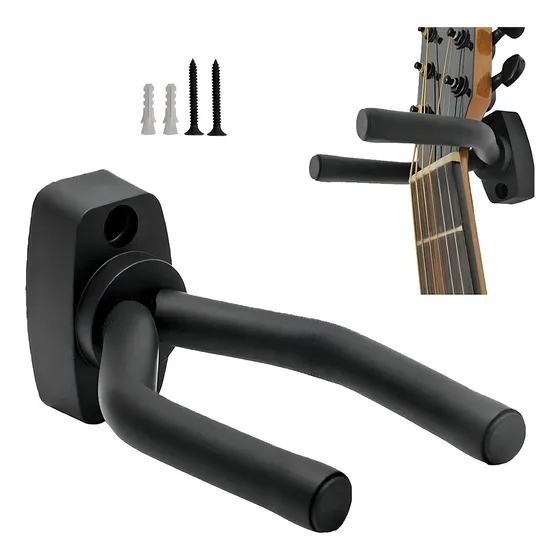 Suporte de Parede Violão Guitarra Violino Baixo Ukulele Acolchoado Com Parafusos