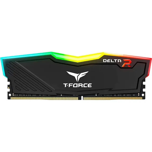 Memoria RAM T-Force Delta RGB gamer color negro 8GB 1 Team Group TF3D48G3200HC16C01