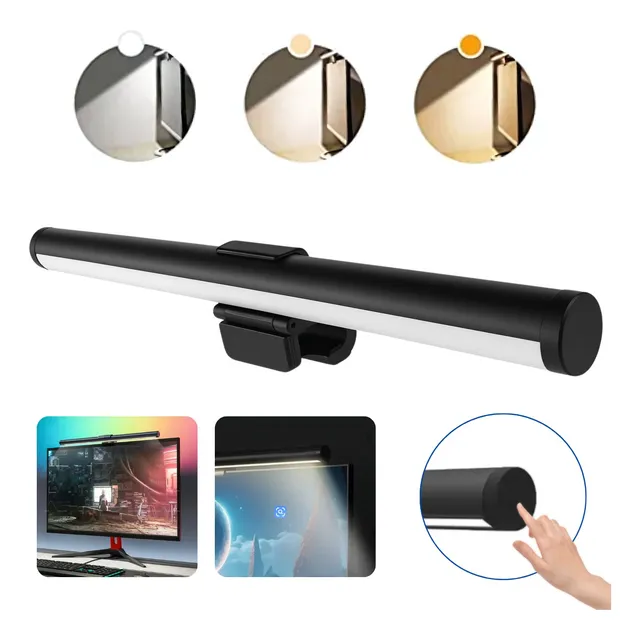 Lampara De Monitor Led 3 Colores Touch Light Bar Pc Usb Rgb