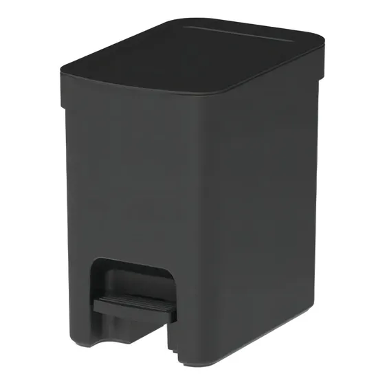 Lixeira Com Pedal 6 Litros Cozinha Banheiro Dual Trium Ou Cor Preto