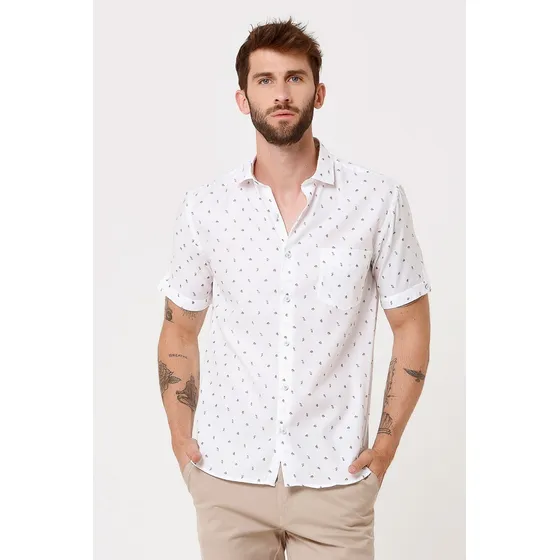 Camisa Hombre Manga Corta Daniel Hechter Con Bolsillo