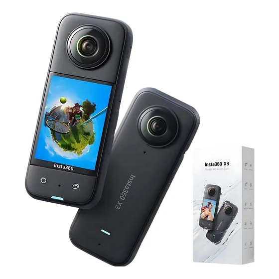 Câmera Esportiva Insta360 X3 5.7k Preta Nova Lacrada + Nf