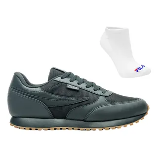 Fila Kit Tênis Masculino Casual Fila Renno Classic + Par De Meias