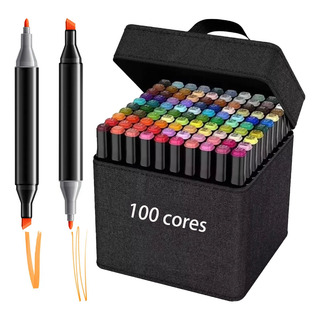 Marcadores Doble Punta Touch 100 Cores, De Secagem RĂĄpida Marcadores Doble Punta Touch 100 Cores, De Secagem RĂĄpida
