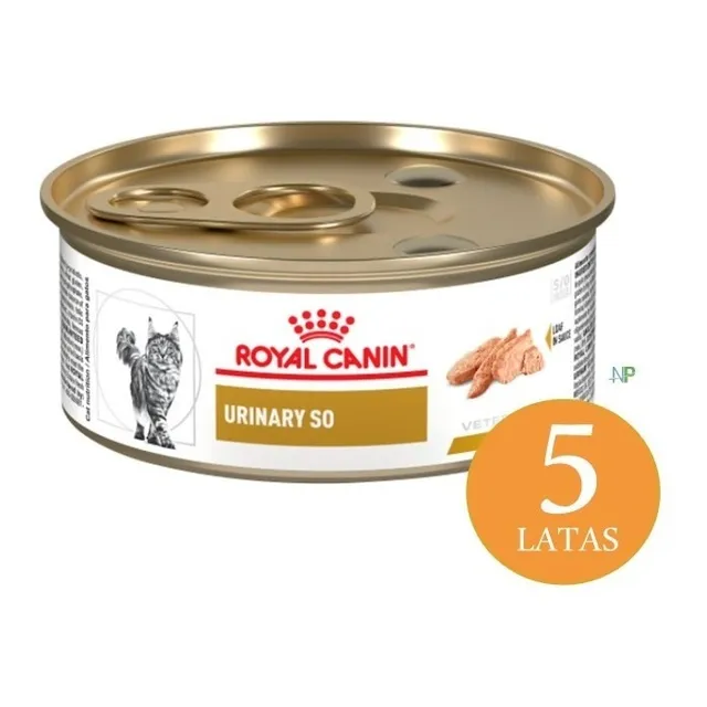 5 X Latas Royal Canin Vet Diet Felino Urinary S/o 145gr. Np