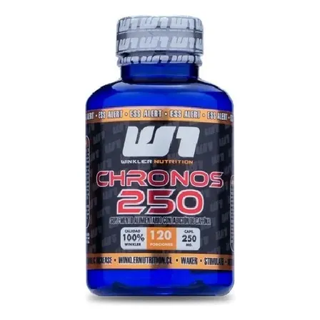 Cafeína 250mg Chronos 120 Cápsulas Winkler Nutrition Sabor Sin Sabor