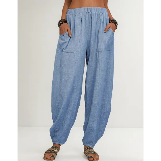 Pantalon De Harem Dama Mujer Casual Cintura Alta Joggers