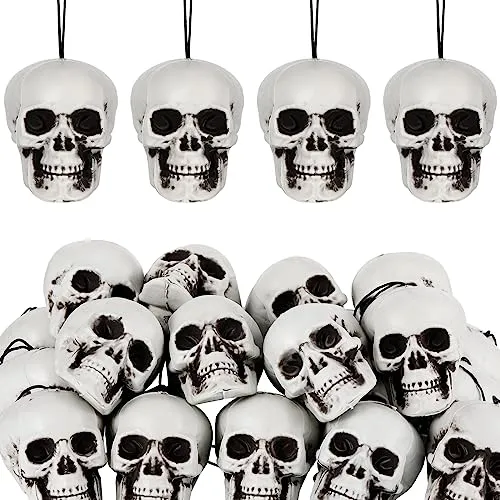 24 Pcs Halloween Cráneo Colgante Árbol Decoración 6l7lz