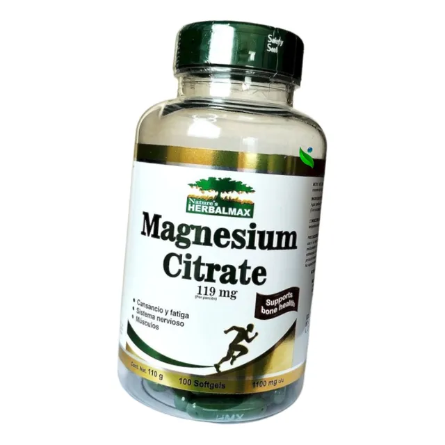 Citrato De Magnesio - 100 Cápsulas
