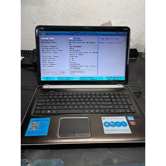 Notebook Hp Pavilion Dv7-6135dx I5 Tela 17.5 Marrom