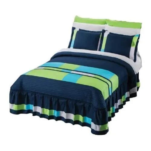 Colcha Funda Malaga Cama King Size Microfibra Azul Concord Color Azul Marino