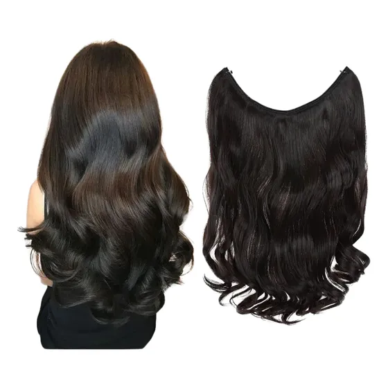 Aplique Invisível Mágico 60cm Cabelo Orgânico Tiara