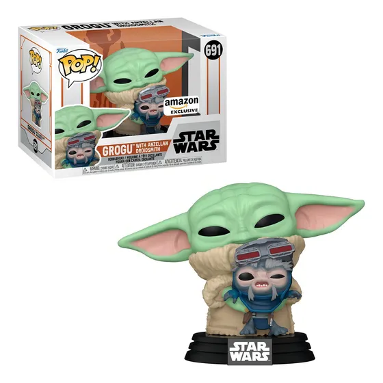 Funko Pop Star Wars 691 Grogu con Anzellan Droidsmith Special