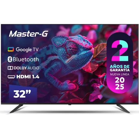 Smart Tv Master-G LED 32 Google Tv HD Bluetooth Mgg32hfk Color Negro 2025