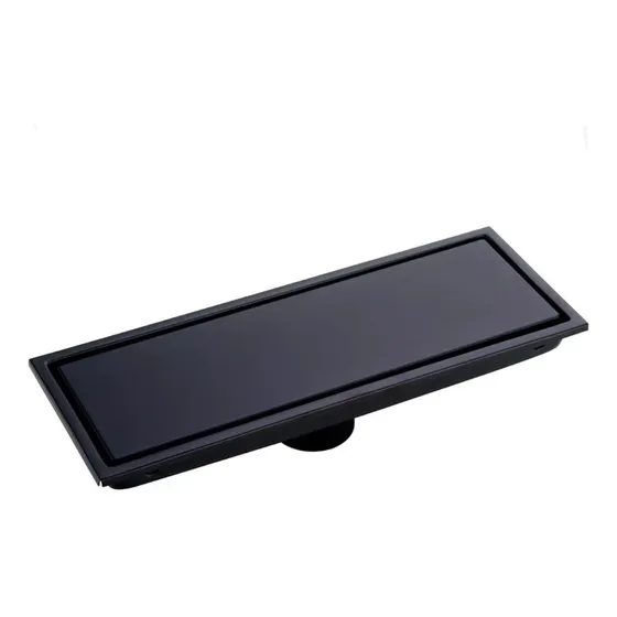 Eut Rejilla-centro Piso Decorativo 30cm Negro Mate  Ducha