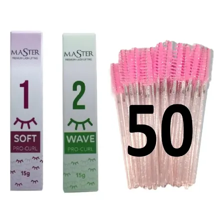 Master Passo 1 + Passo 2 Lash Lifting 15g + 50 Escovinhas