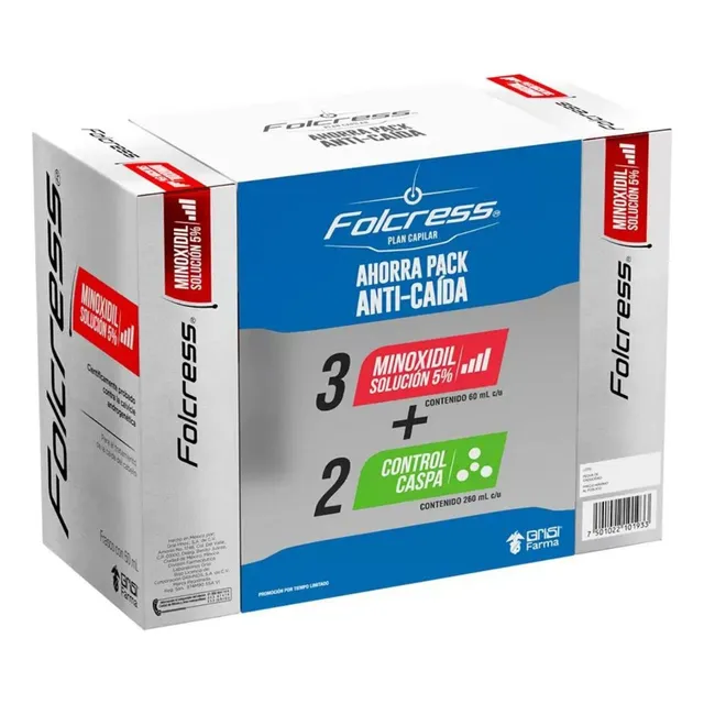Kit Capilar Folcress 5 Productos Minoxidil 5%