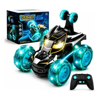 BrincaMundo Carrinho Controle Remoto Acrobático Recarregável Carro RC 1:24 2.4GH
