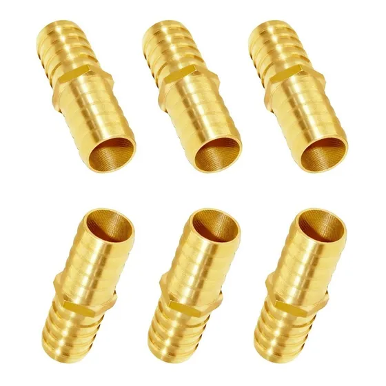 Espiga Doble De Bronce Para Manguera De 1/4 (2 Pzas)