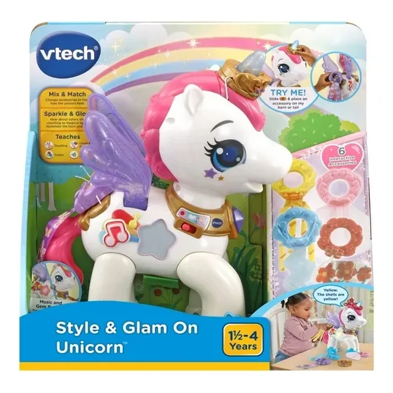 Vtech Unicornio Estilo Y Glamour Con Accesorios Coloridos