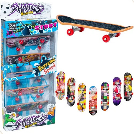 Kit 5 Skate De Dedo Com Lixa Fingerboard Truck Metal Kit 5 Skate De Dedo Com Lixa Fingerboard Truck Metal