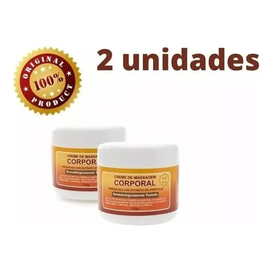 Kit 2 Cremes Md C/ Propolis Tratamento Contra As Dores 