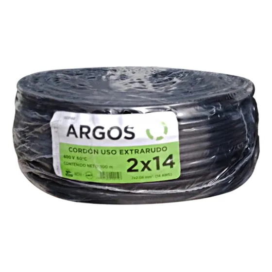 Argos Cable Uso Rudo 2x14 Awg 100m