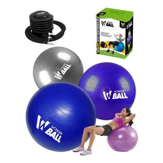 Pelota de pilates grande de 65 cm con bomba de yoga abdominal de 200 kg