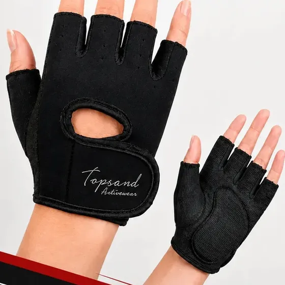 Luva Academia Musculação Treino Crossfit Unissex Ajustável Protetor Palmar Antiderrapante Neoprene Grip Fitness Proteção Contra Calos Palma Preta Tamanho Único Para Treino Topsand Activewear
