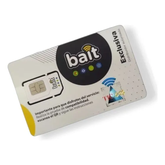 Chip Bait Sim Con 100 De Saldo Distribuidor Oficial