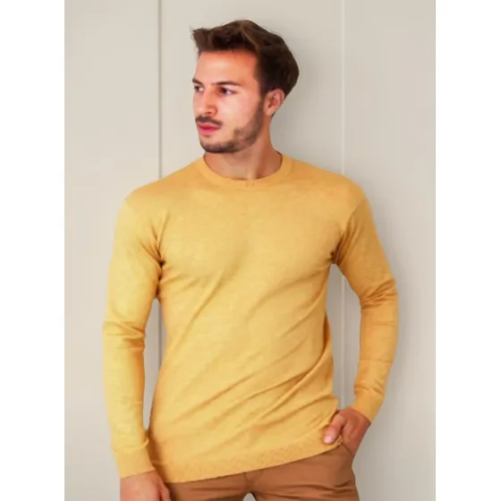 Pullover Liso Hilo Bremer Sweater Vestir Algodon Invierno