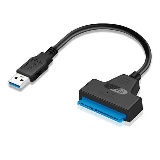 Cabo Adaptador Usb 3.0 Para Hd E Ssd 2.5 Premium+ Cor Preto