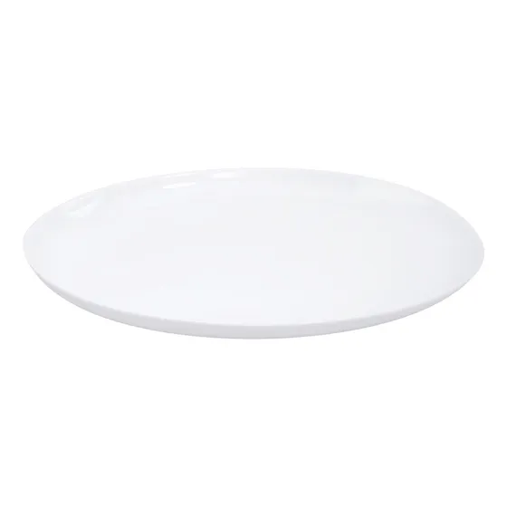 Bandeja En Vitrocerámica Luna Round Blanco Essenza 13 PuLG