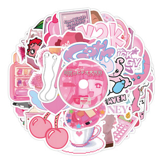 Y2k Pink Aesthetic 50 Calcomanias Stckers De Pvc Vs Agua Y2k Pink Aesthetic 50 Calcomanias Stckers De Pvc Vs Agua