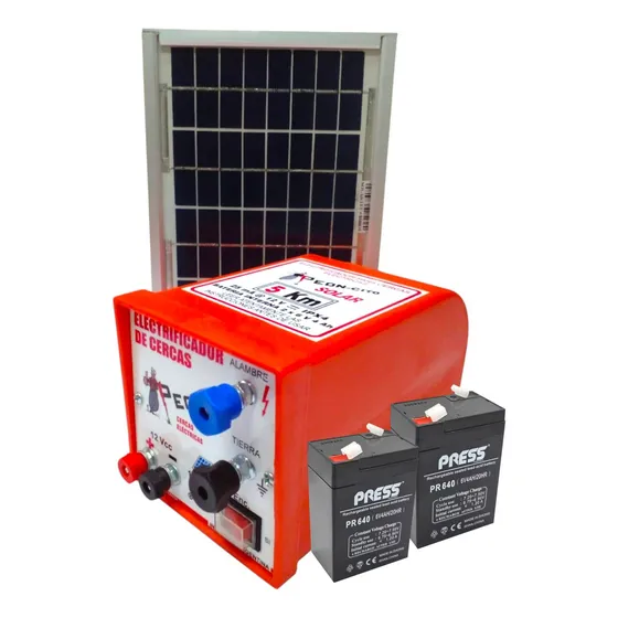 Boyero Solar 5 Km Pequeño Con Batería Incorporada. Más de 1 semana de autonomía sin sol. Recambio de batería cada 5 años. Ideal hasta 1 hectárea para vacas, caballos, cerdos, carpinchos, colmenas.