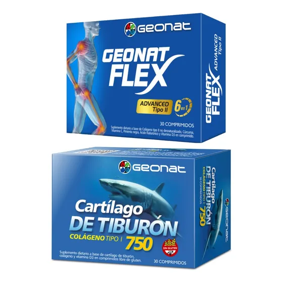 Geonat Cartílago De Tiburón 750 + Geonat Flex 30 Compr
