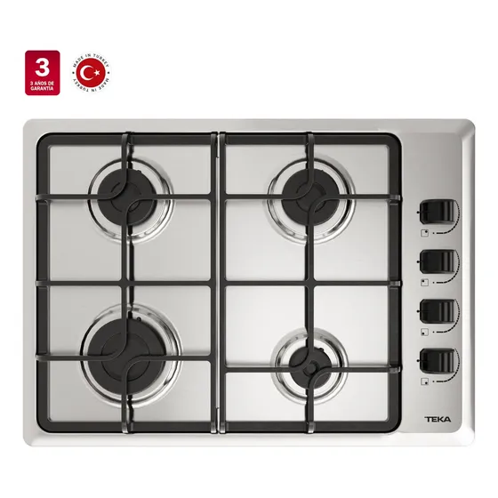 Encimera Gas Teka Hlx 540 Kbn0c Ix Nat 4 Quemadores Inox