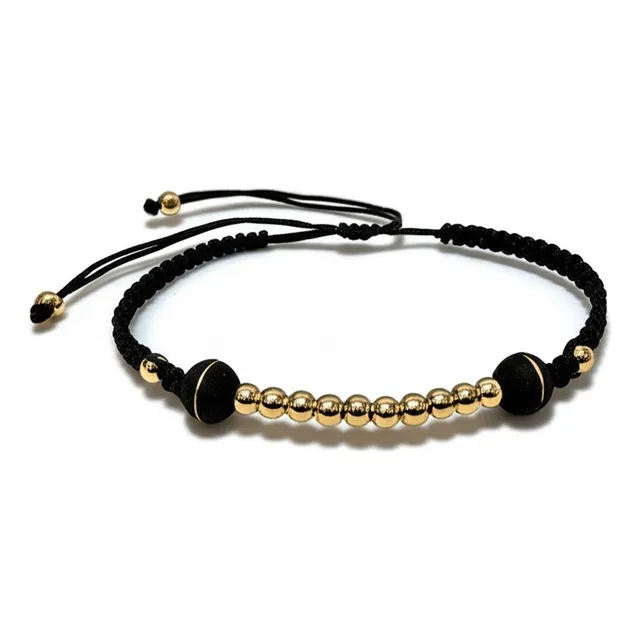 Hermosa Pulsera Tejida En Oro Laminado 18k Hombre Y Dama