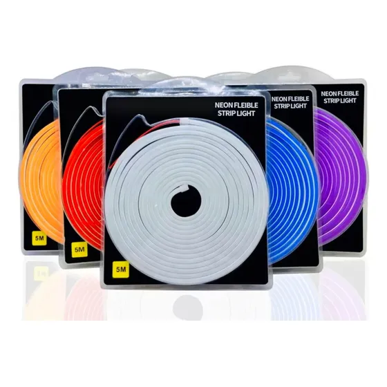 Cinta De Neón Flex 5 Metros Colores Variados