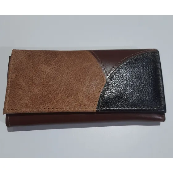 Billetera De Dama En Cuero Modelo Grande