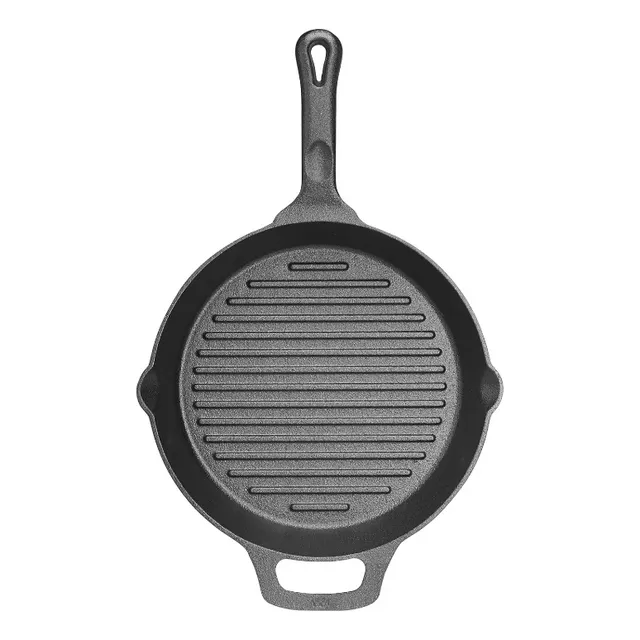 Sartén Grill 26 Cm Hierro Fundido Inducción Winco Cagp-10r