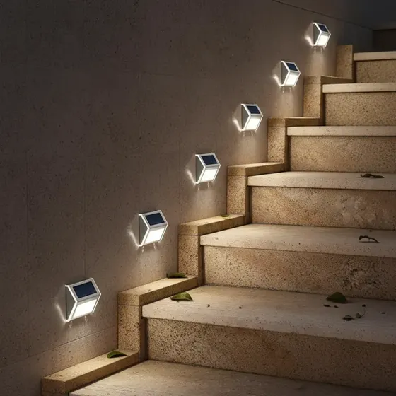 Luz Solar De Parede Iron White Led Cob Waterproof Ip44 Outdo Branco