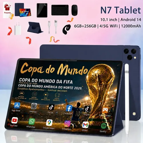 Tablet Android 15 10 polegada 10 Pol 30GB RAM 128Gb Rom (2tb Tf